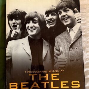 The Beatles Black & White Photographic Cover with Gold Title